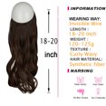 thumbnail image 6 of SHCKE Secret Hair Extensions 20 Inch Invisible Dark Brown Mix Light Auburn Hair Extension Hidden Curly Hair Extensions with Transparent Wire Removable Secure Clips Fish Line Extensions, 6 of 6