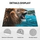 thumbnail image 3 of Fotbe Ice Blue Coastal Lion Alfombrilla de Secado para Cocina con Estampado, 18x24 Pulgadas, 3 of 7