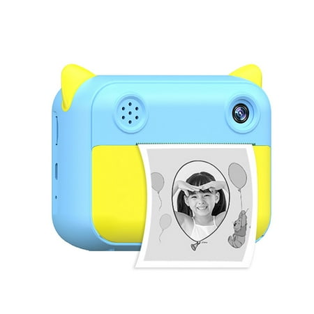 Image of Dadypet Cute Kids Instant Print Camera Digital Video Camera Dual Lens 12MP 2.4 Inch LCD Screen Built-in Battery Ideal Christmas Gift for Boys and Girls