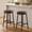 Brown round bar stool (without backrest), variant on GOCAPTAIN 2-Pack 26" Bar Stools Counter Height Stools – Backless Round Counter Stools with Wide Upholstered Seat, Sturdy Metal Frame & Footrest – for Kitchen Island, Pub, Dining Room, Brown