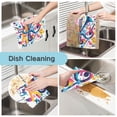 thumbnail image 2 of Yayeee 6 Pack Kitchen Dish Cloths for Washing Dishes Soft Absorbent Microfiber Towels, Musical Pattern, 2 of 9