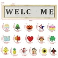 thumbnail image 2 of Clearance! Welcome Sign & Home Sign for Front Door 2-Side Rustic Decor with 15 Interchangeable Holiday Icons Festival Wall Hanging & Table Decor, 2 of 6