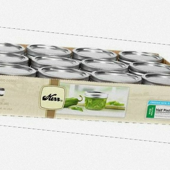 Wide Mouth Half-Pint Mason Jars 12-Count 8oz - Canning Jars with Lids & Bands, Canning Supplies & Equipment, Glass Jar with Lid for Storage & Preserving