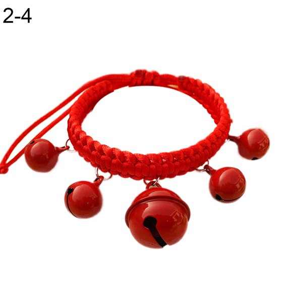 Opolski Cute Fashion Adjustable Nylon Dog Puppy Big Bells Collar Necklace Pet Supply