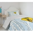 thumbnail image 4 of Ambesonne Hunting Quilted Bedspread Set 2 Pcs, Attention Deer, Twin Size, Multicolor, 4 of 6
