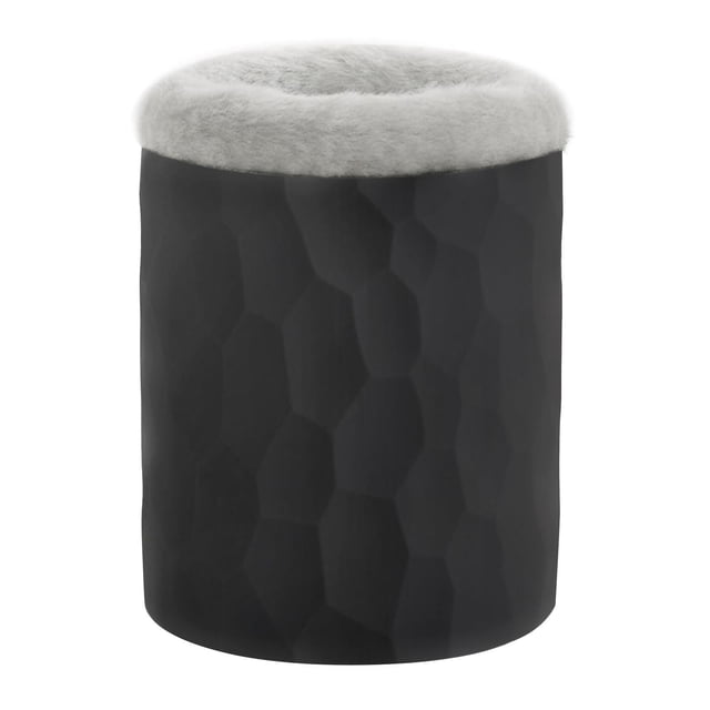 Estuche para gafas con forro, organizador de silicona para guardar gafas. Peluche negro gris