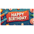thumbnail image 3 of Colorful Arcade Themed Happy Birthday Banner Backdrop Party Decorations for Birthday Party Gaming Themed Events Photography Props Photo Booth Setups, 3 of 4