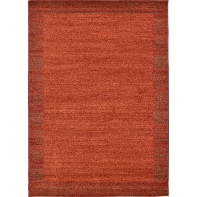 Unique Loom Del Mar Collection Tapis de Transition Contemporain, 8' x 11', Terre Cuite/rouge