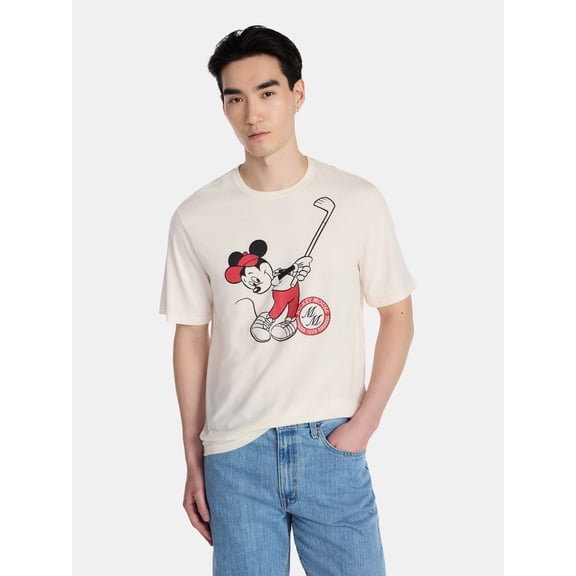 Mickey Mouse Men's Golf Graphic Tee with Short Sleeves, Sizes S-2XL