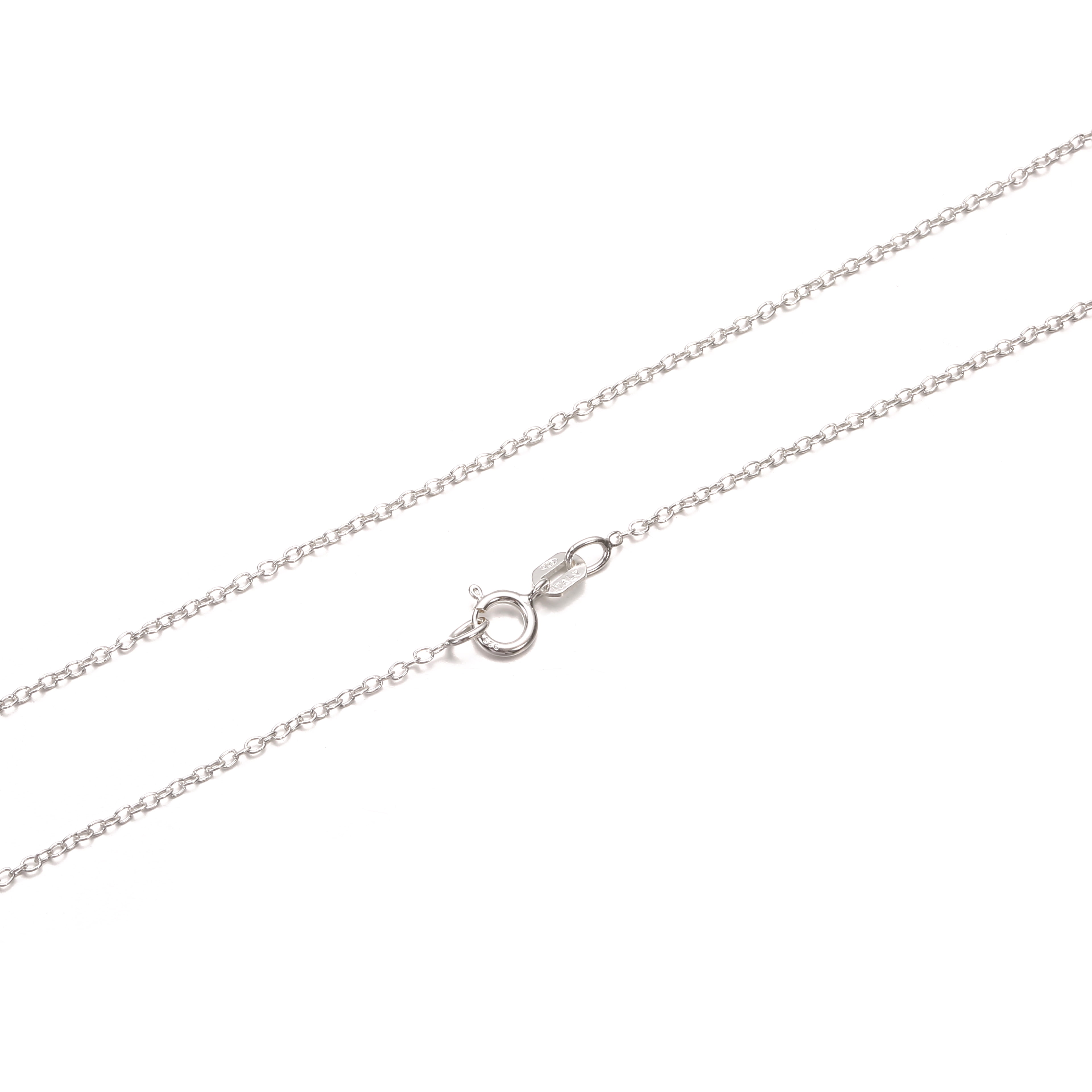 Cable Chain Necklace Sterling Silver Italian 1.3mm Nickel Free 12 inch, Women's, Size: 12 Inches