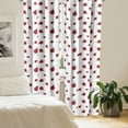 thumbnail image 2 of Ambesonne Ladybugs Curtains, Dotted Winged Animals, Pair of 28"x84", White Black, 2 of 5