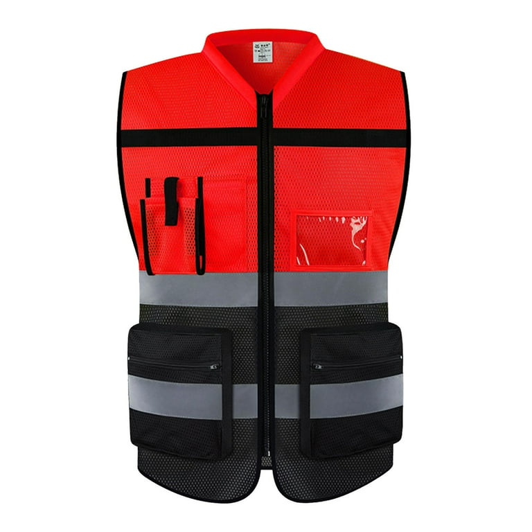 Colaxi Reflective Vest High Visibility Men Women with Pockets
