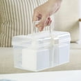 thumbnail image 6 of opvise Portable Multi-use Clear Plastic Storage Container Box with Handle Latch Lock White Small#, 6 of 8