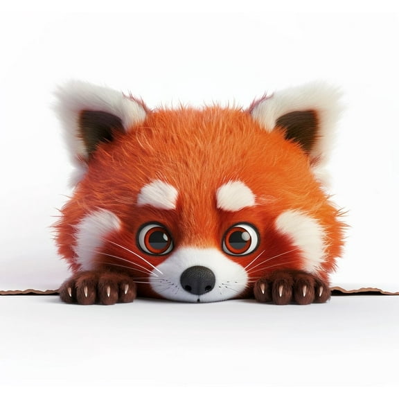 Peeking RedPanda Car Sticker. Cute and Funny Vinyl Decal for Car Window, Bumper, Trunk, or Panel. Waterproof, Durable, Easy to Apply and Remove