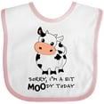 thumbnail image 3 of Inktastic Sorry, I'm a Bit Moody Today Cute Cow Pun Boys or Girls Baby Bib, 3 of 4