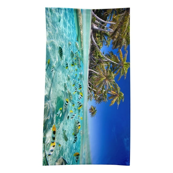 OAVQHLG3B Microfiber Beach Towel Super Lightweight Colorful Bath Towel Sandproof Beach Blanket Multi-Purpose Towel For Travel Swimming Pool 30x60 Inch