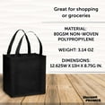 thumbnail image 4 of Reusable Grocery Tote Bag for Shopping - 10 Pack - Small Foldable Bags – Black, 4 of 5