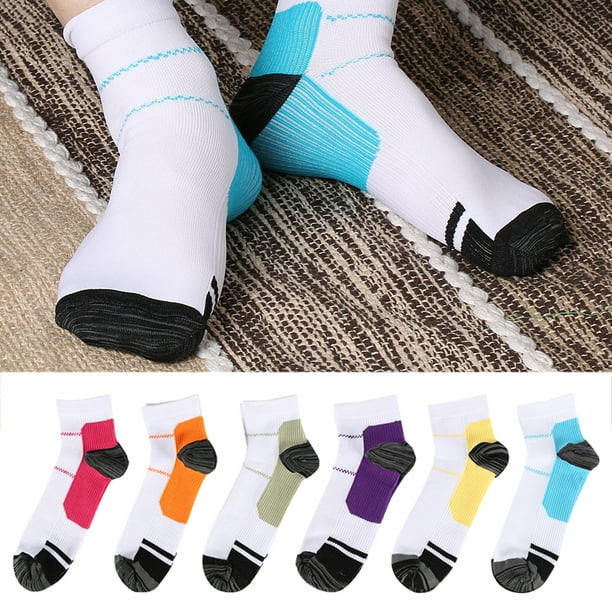 Muyoka 6 pares de calcetines deportivos de compresión, calcetines atléticos para correr, medias de compresión de enfermería médica para aliviar el dolor del arco del talón de la fascitis Muyoka Hogar