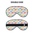 thumbnail image 2 of Cauagu Colorful Bus Print Sleep Eye Mask, Blindfold Eye Sleep Shade Cover with Elastic Strap/Headband Eye Cover Eyeshade for Night Sleeping/Travel Nap, 2 of 7