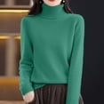 thumbnail image 4 of Gkeoshab Sweater Dress Women's Classic-Fit Lightweight Long-Sleeve Turtleneck Sweater Mint Green XXL, 4 of 6