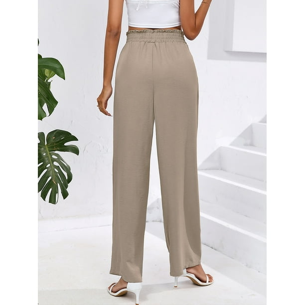 Fold-Over Waist Wide Leg Pant | OAK + FORT – OAK + FORT USA