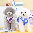 thumbnail image 3 of CSChome Laisse pour Chien Robe Laisse pour Chien Imprimé Fleur Grand Ourlet Sans Manches Col Rond Matériau Doux Décoratif Respirant Printemps Été Laisse pour Animal de Compagnie, 3 of 7