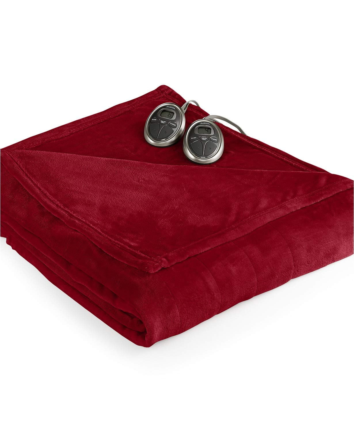 Sunbeam Queen Electric Heated Blanket Luxurious Velvet Plush with 2