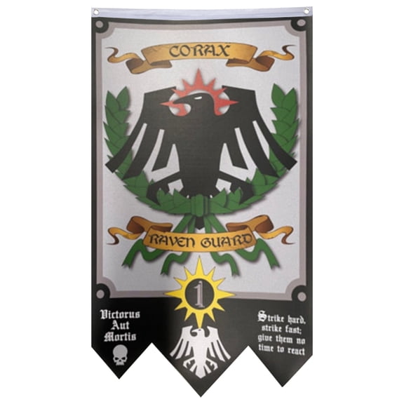 Wargame Style Raven Guard Co Flag Banner Home Yard Garden Decor 30x50in