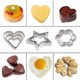 thumbnail image 1 of 9 pcs Stainless Steel Cookie and Biscuit Cutters - Star, Heart, Flower, 1 of 5