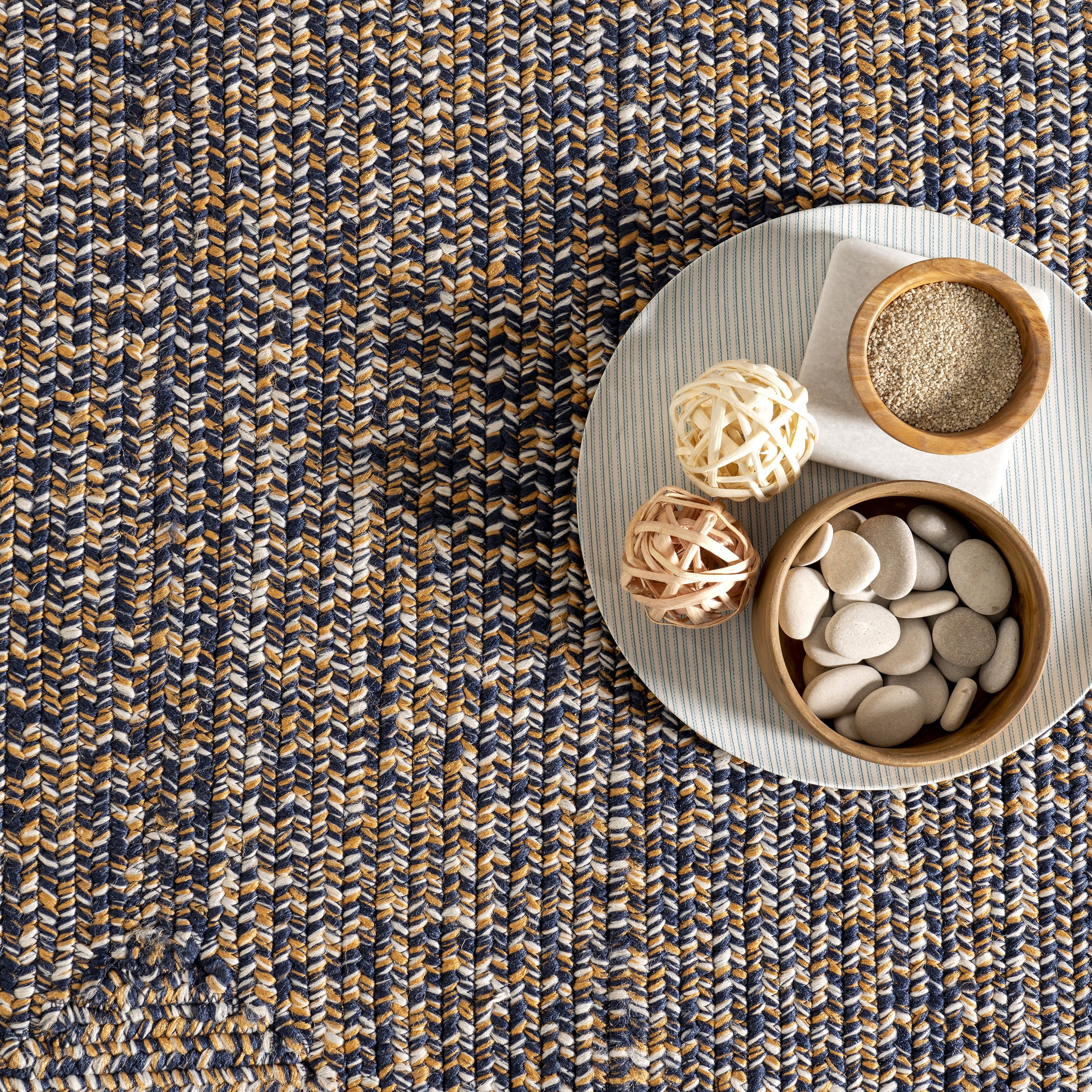 nuLOOM Wynn Braided Indoor/Outdoor Area Rug, 5' x 8', Dark Blue