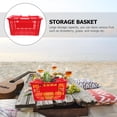 thumbnail image 4 of WRITWAA 1 Pce Panier de Courses Pratique Rouge avec Finition Soignée pour Rangement et Utilisation en Centre Commercial, 4 of 7