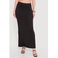 thumbnail image 3 of Women's Solid High Waisted Mermaid Maxi Skirt, 3 of 4