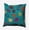 Lake Blue, variant on 16" x 16" Simply Daisy Scattered Leaves Polyester Indoor/Outdoor Pillow, Muted Gold Qty 1
