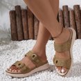 thumbnail image 3 of IUJSOY Flip Flops for Women Arch Support Thick Athletic Cushion Walking Sandals Rhinestone Slides, 3 of 8