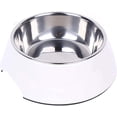 thumbnail image 1 of Comedero Antideslizante para Perros - Comedero para Gatos - Comedero para Perros de Acero Inoxidable y Melamina - para Perros Grandes y Pequeños - Blanco, 350 ML - Varios Colores y Tamaños Disponibles, 1 of 5
