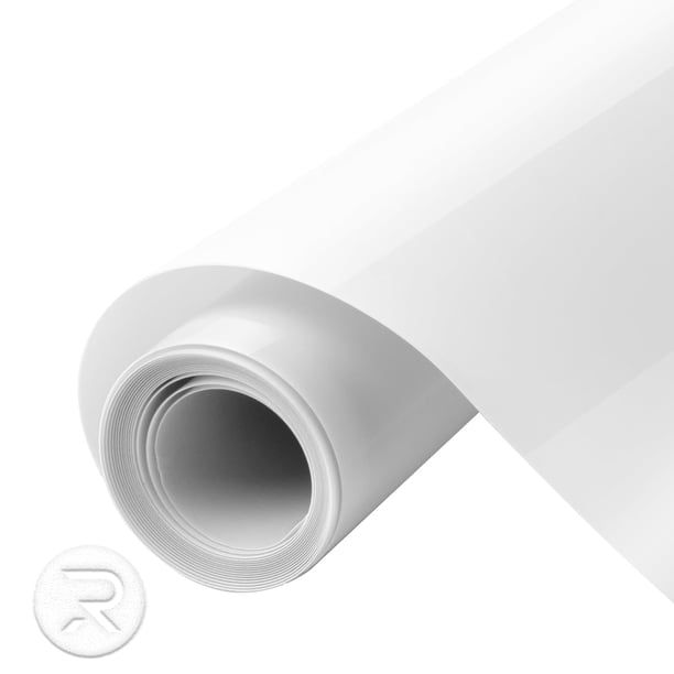 Vinilo de transferencia térmica HTVRONT Puff, rollo de vinilo HTV blanco de 10 x 6 pies para camiset
