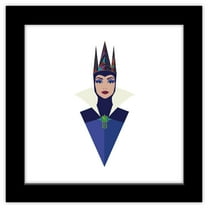 Gallery Pops Disney Snow White (Live Action) - Geometric Evil Queen Wall Art, Black Framed Version, 12" x 12"