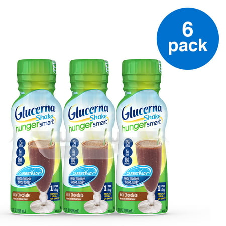 Glucerna Hunger Smart Diabetes Nutritional Shake Rich Chocolate To Help Manage Blood Sugar 10 fl oz Bottles (Pack of (Best Food For Diabetes Control)