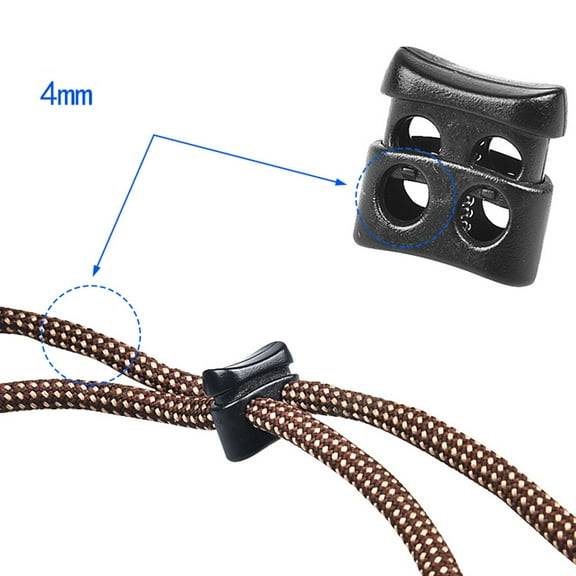 HONMEET Black Plastic Cord Locks for Drawstrings, 5 Sets - Lightweight, , Easy to Secure and Adjust