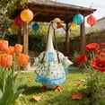 thumbnail image 6 of Colorful Floral Green Blue And Sky Blue White Goose Outfit Set M 23 Inch - 23 Inch Size For Spring Porch Festive Holiday Decor - Home Outdoor Spring Festival Decor Accent, 6 of 7
