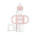 thumbnail image 4 of Dr. Brown's Milestones Narrow Sippy Bottle with 100% Silicone Handles and Soft Sippy Spout, 8oz/250mL, 6m+, BPA Free, Light Pink, 1 Pack, 4 of 13