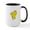 White/Black Inside, variant on CafePress - Cartoon Baby Chicken Yellow Chick Easter Mugs - 15 oz Ceramic Large White Nolvety Mug