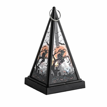 

Jierger Halloween Decorations Small Pendant Lighting Decoration Border New Led Electronic Candle Light Portable Wind Lamp Waterproof for Outside Home Patio Yard Pathway Grave Lawn Porch Party Decor