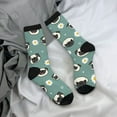 thumbnail image 5 of Hirioo Cute Puppy Pattern Adult Middle Tube Socks Breathable Sock Non-Pilling,Contrasting Color Design, 5 of 6
