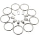 thumbnail image 1 of 20 Pieces Curtain Rings with Clip, Stainless Steel Curtain Hanging Rings with Clips, 38mm Inner Diameter (Silver), 1 of 4