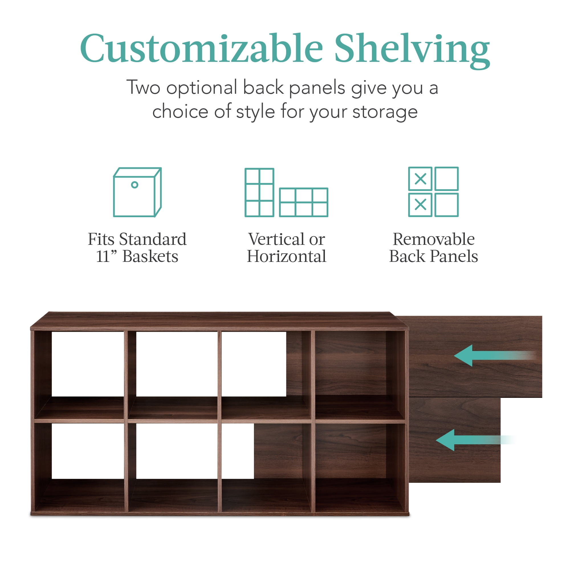 交換無料！ Best Choice 8-Cube Wooden Bookcase - Bookshelf with ブースター・導入液