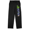 thumbnail image 5 of Rugrats Reptar Logo Men's Black Sleep Pajama Pants, 5 of 7