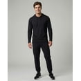 thumbnail image 5 of Real Essentials 3 Pack: Men's Cotton Henley Pullover Hoodie Casual Workout Comfort Long Sleeve Hooded Sweatshirt Big & Tall, 5 of 6