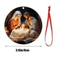 thumbnail image 3 of Ganfancp Decoracion de Belenes Arbol de Navidad de Madera Decoracion de Coches Sagrados Regalos Religiosos Decoracion de Belenes Regalos de Navidad Ofertas Flash 1X Colgante Jesús, 3 of 7