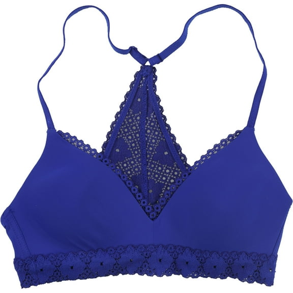 American Eagle Womens Solid Bralette, Blue, 32B